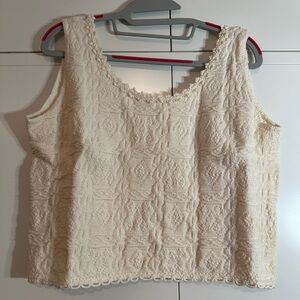 Elegant Cream Lace Women's Top